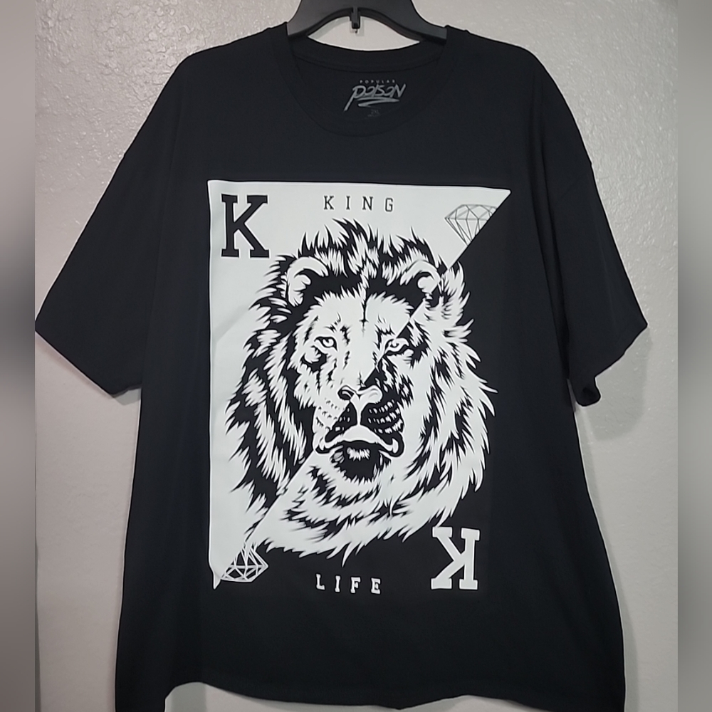 Popular Poison King Life short sleeve t-shirt 3XL BLACK